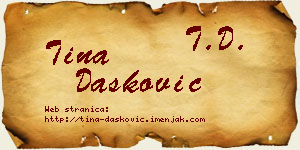 Tina Dašković vizit kartica